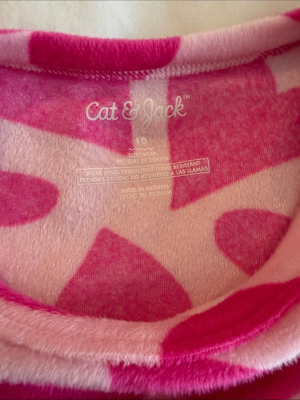 Cat & Jack Pink Heart-Print Pajama Set